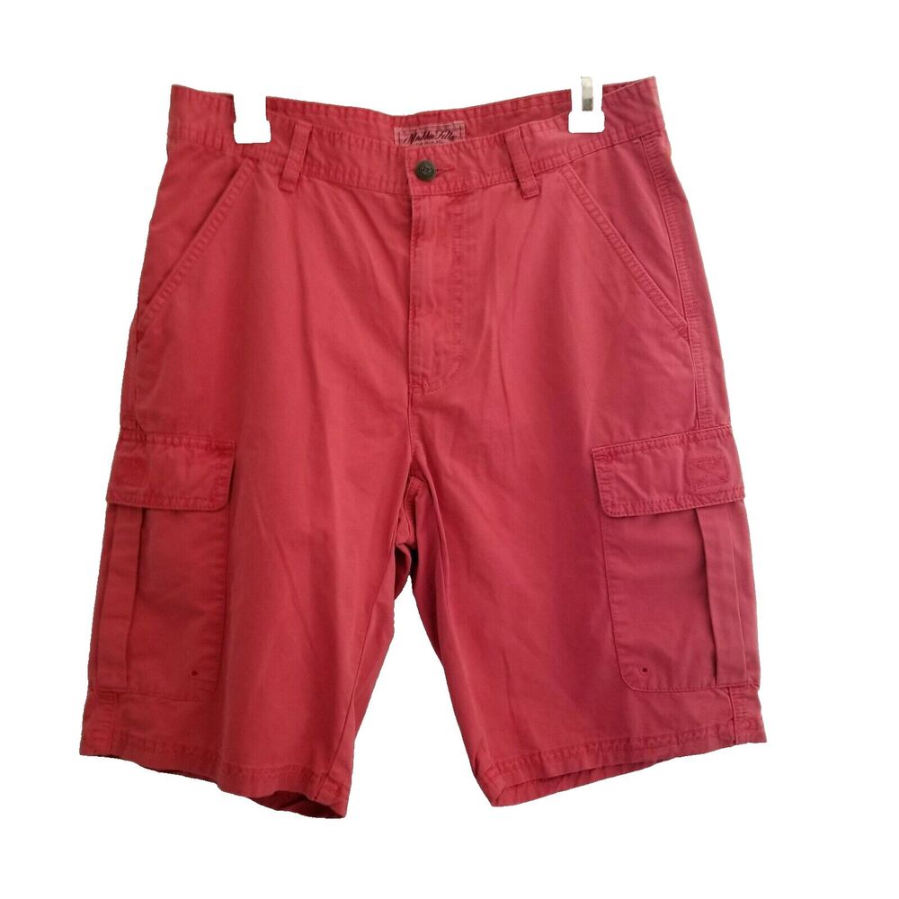 Madda Fella Shorts Mens 30 Red Cargo Inseam 10.5 New